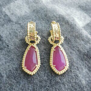 Alicia Bonnie Sera Gold Red Agate Earrings BRAND NEW